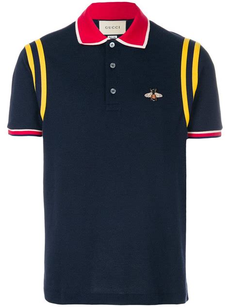 gucci bee patch polo shirt|gucci monogram polo shirt.